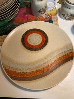 1970's Mikasa Indian Feast Rising Sun 12.5" Chop Plate /Wall Art RARE